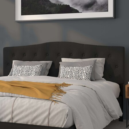 Flash Furniture King, Cambridge Headboard, Black Fabric HG-HB1708-K-BK-GG